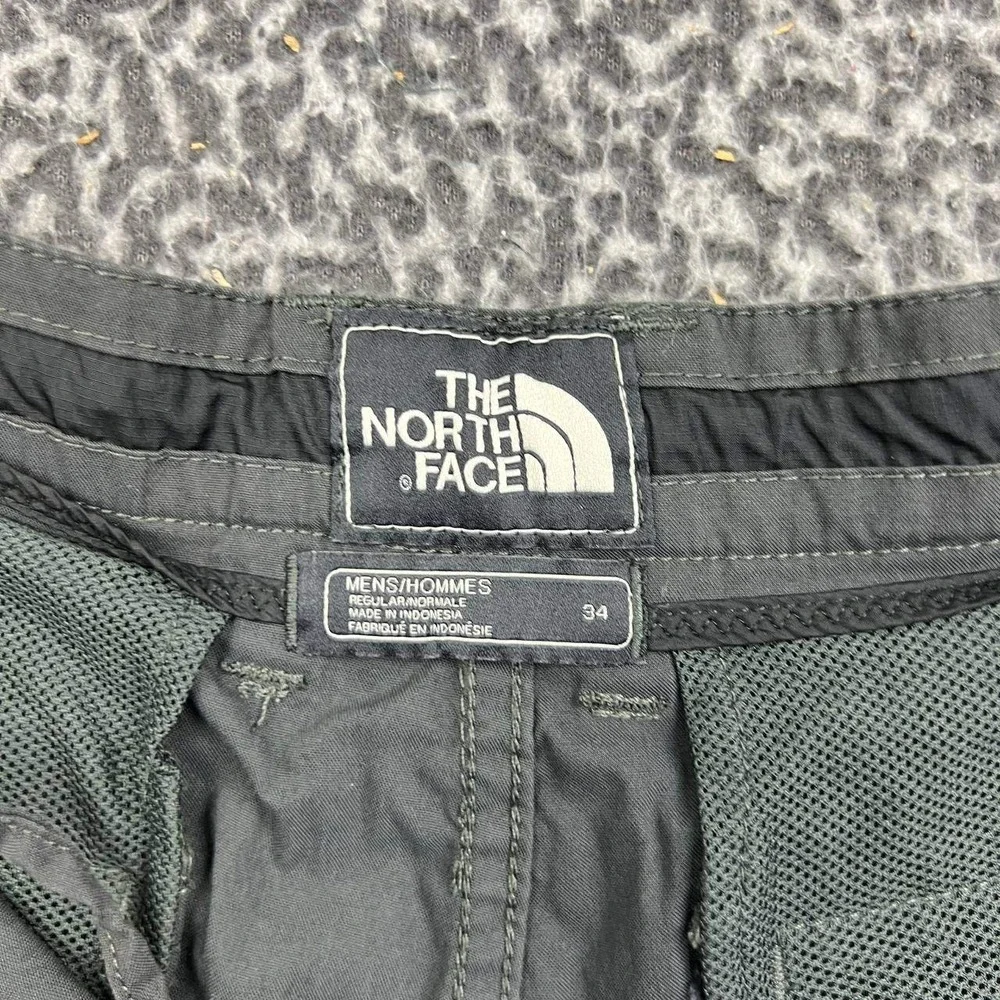 The North Face Hiking Shorts Men Gray 34 Cotton Nylon Stretch Utility Cargo